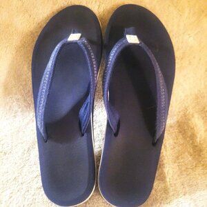 Margaritaville Women's Wildwood Thong Flip Flops Navy Blue - Size 7.5